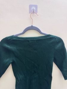Green Ribbed sweater