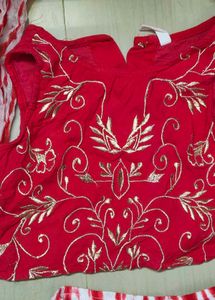 Red &amp; White Ethnic Set !! upto 5 years can use