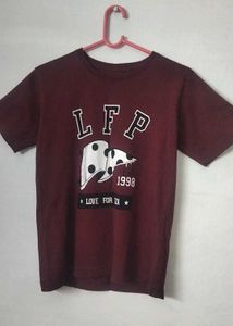 Maroon Graphic T-Shirt👾