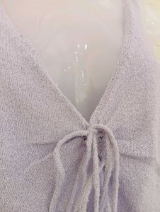 Lavender Crochet Crop Top