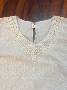 White Embroidered Kurta Set