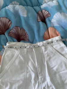 White High Waisted Shorts