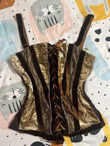 Victorian Brown Corset Top