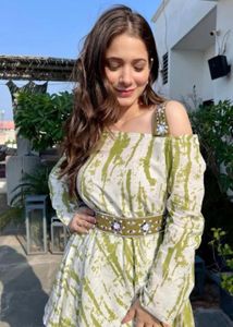 Stylish Green Tie-Dye Dress