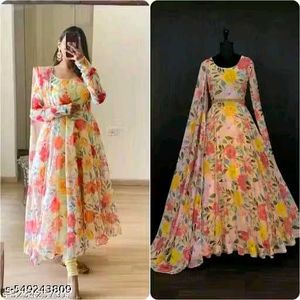 Floral Anarkali Kurta Set