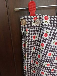 Woollen Floral Print Skirt