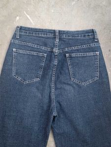 Dark Blue Straight Leg Jeans