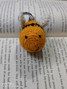 Crochet Bee Keychain