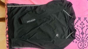 Active Sports wear body hugging black tshirt