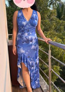 Blue Floral Maxi Dress