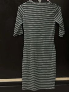 Striped Bodycon Midi Dress