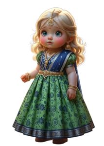 Cute Ethnic Girl&#39;s Dress