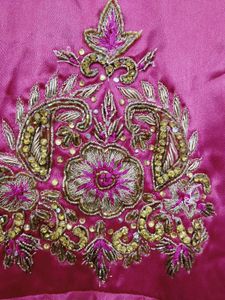 Pink Embroidered Ethnic Gown