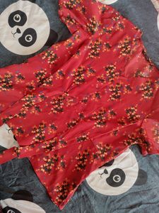 Van Heusen Red Floral Top,Bustsize-38, Christmaspopup