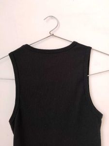 Branded Black Tank Top.