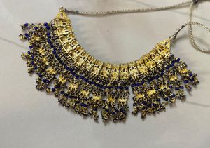 Statement Necklace - Blue &amp; Gold