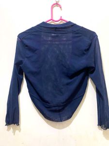 Elegant Navy Blue Shrug 34-40