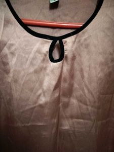 Women Peach Silk Top