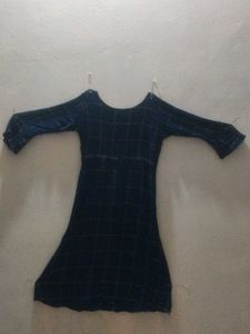 Checked Midi Dress