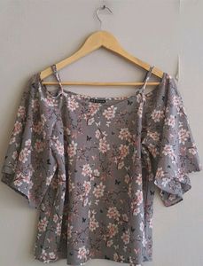 Floral Cold Shoulder Top