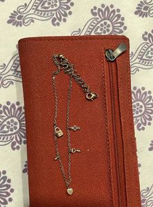 Charm Necklace with Heart, Key, Cross, and Lock