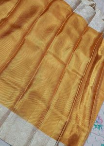 Pure Kanjivaram Golden Tissue Silk Saree