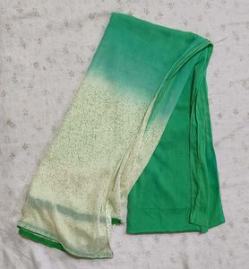 Cream And Green Salwar Suit Set