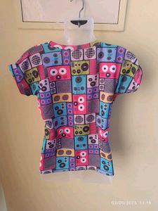 Large size Funky Graphic Print Tee