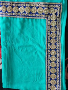 Elegant Turquoise Saree