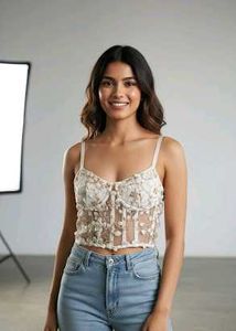 Floral Lace Corset Top