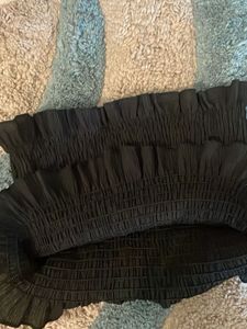 Black frill Tube Top free size