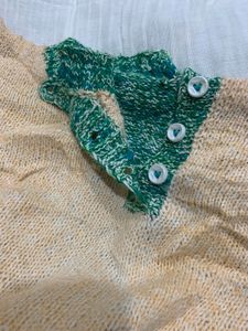 Unique Two-Tone Knit Sweater