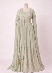 Elegant Gown with Dupatta