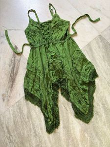 Green Fairycore Tank Dress