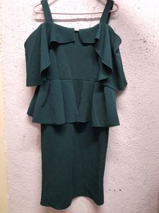 Addyvero Women Bodycon Green Dress.