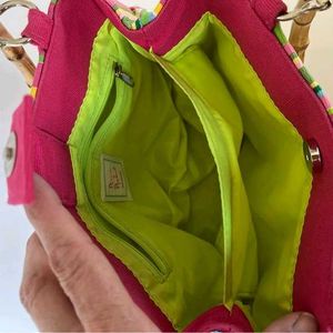 Mercer &amp; Madison Polka Bamboo Handle Bag