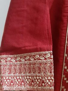 Dark Maroon Heavy Zari Embroidery Kurta