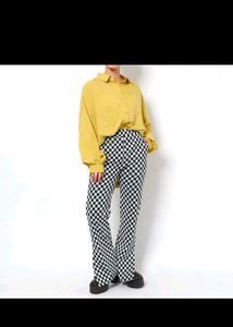 Checkered Flare Leg trousers 🦓⬛⬜