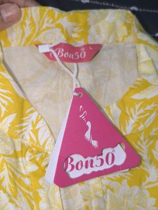 Brand New Yellow Floral Print Kurti Set