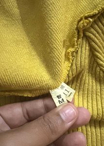 Mustard Yellow Ribbed Knit