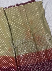 Sparkling Ombre Saree With Blouse