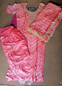 Pink Bandhani Salwar Kameez