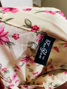 Floral Long Sleeve Crop Top