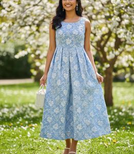 savana Print Fit & Flare Dress