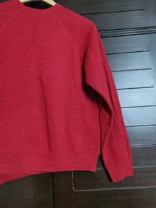 Women Red printed Cotton Sweatshirt