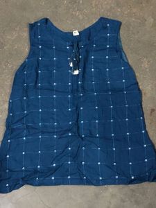 Blue Printed Top