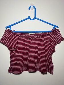 Striped Off-Shoulder Top