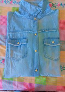 Cute Blue Denim Shirt