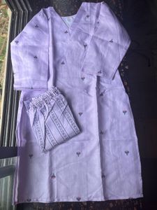 Lavender kurta pant set