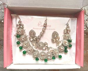 Silver Plated Austrian Diamond Stone Jewellery Set